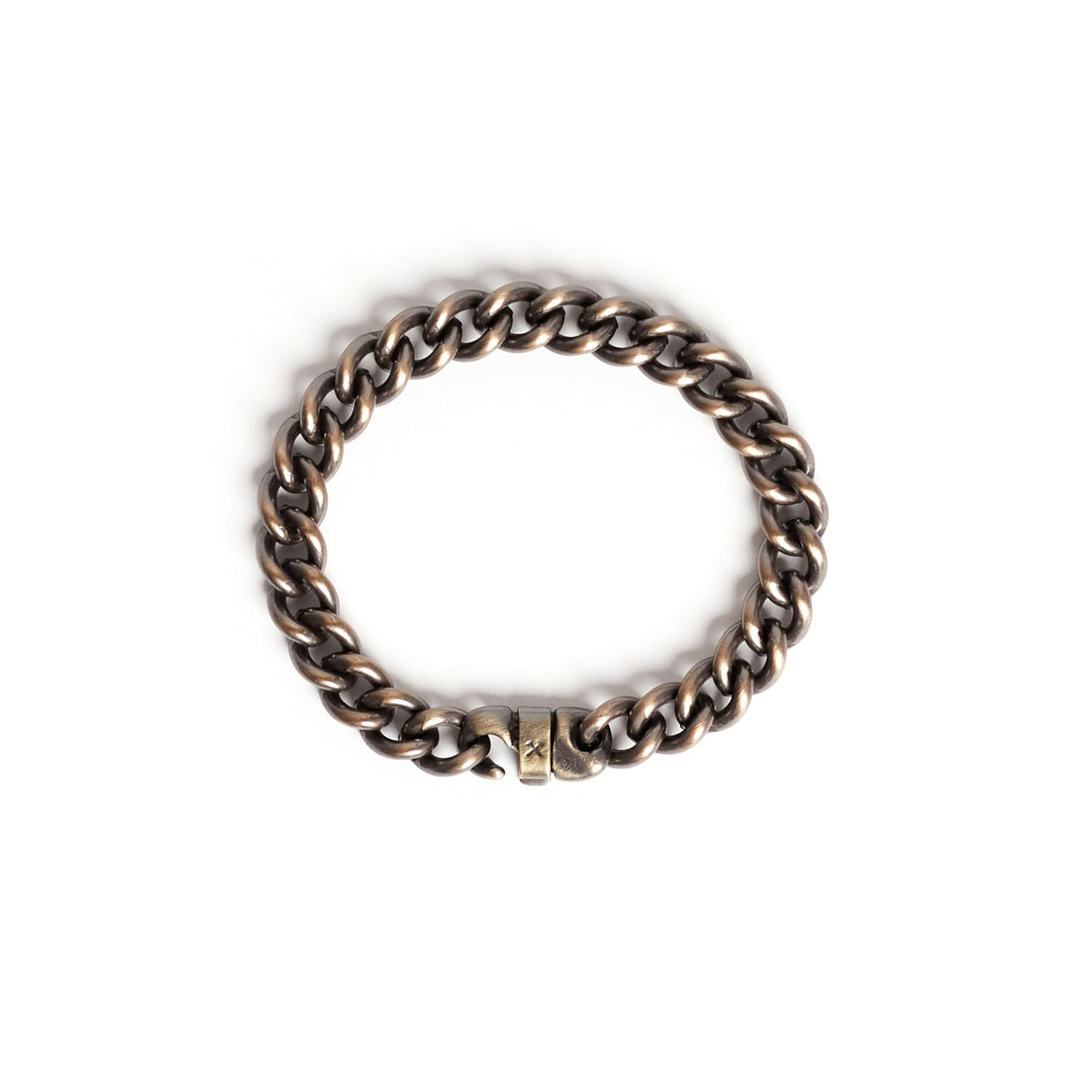 Signature Bracelet: Brass / Work Patina / Large