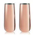 Summit™ Copper-Plated Stemless Champagne Flutes - Set of 2