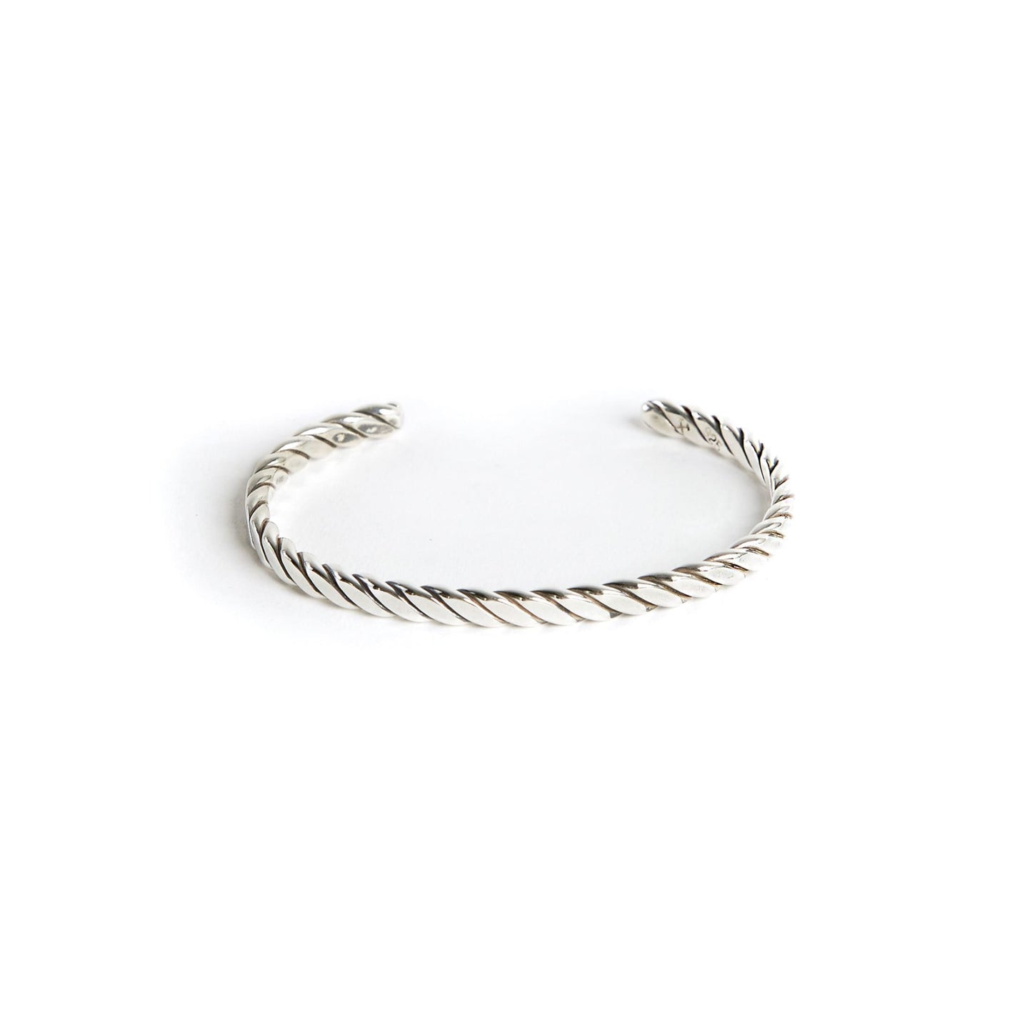 Plait Cuff: Sterling Silver / Work Patina / Standard Weight / Medium