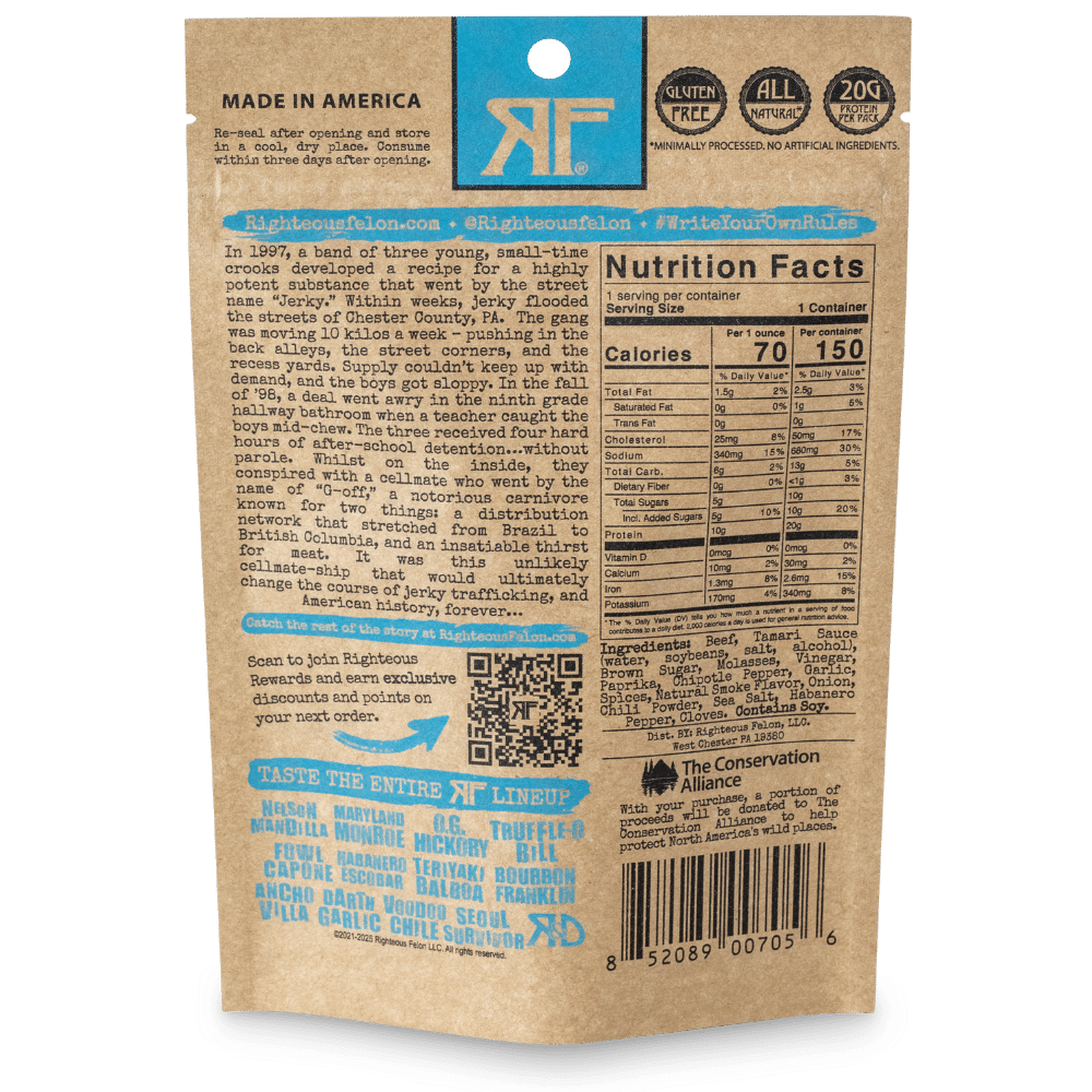 Bootleggin' Baby Blues BBQ Beef Jerky
