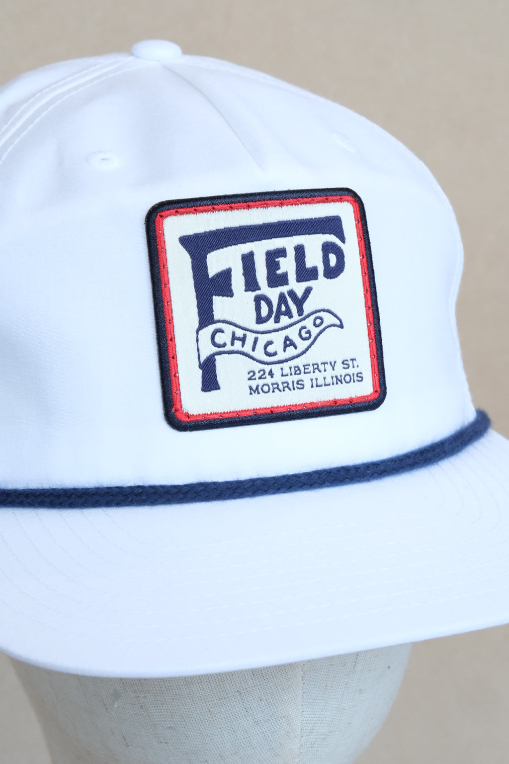 The General Snapback - White/Navy
