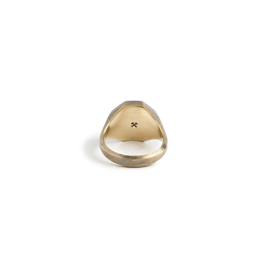 Otto Signet Ring: Brass / Work Patina / 10