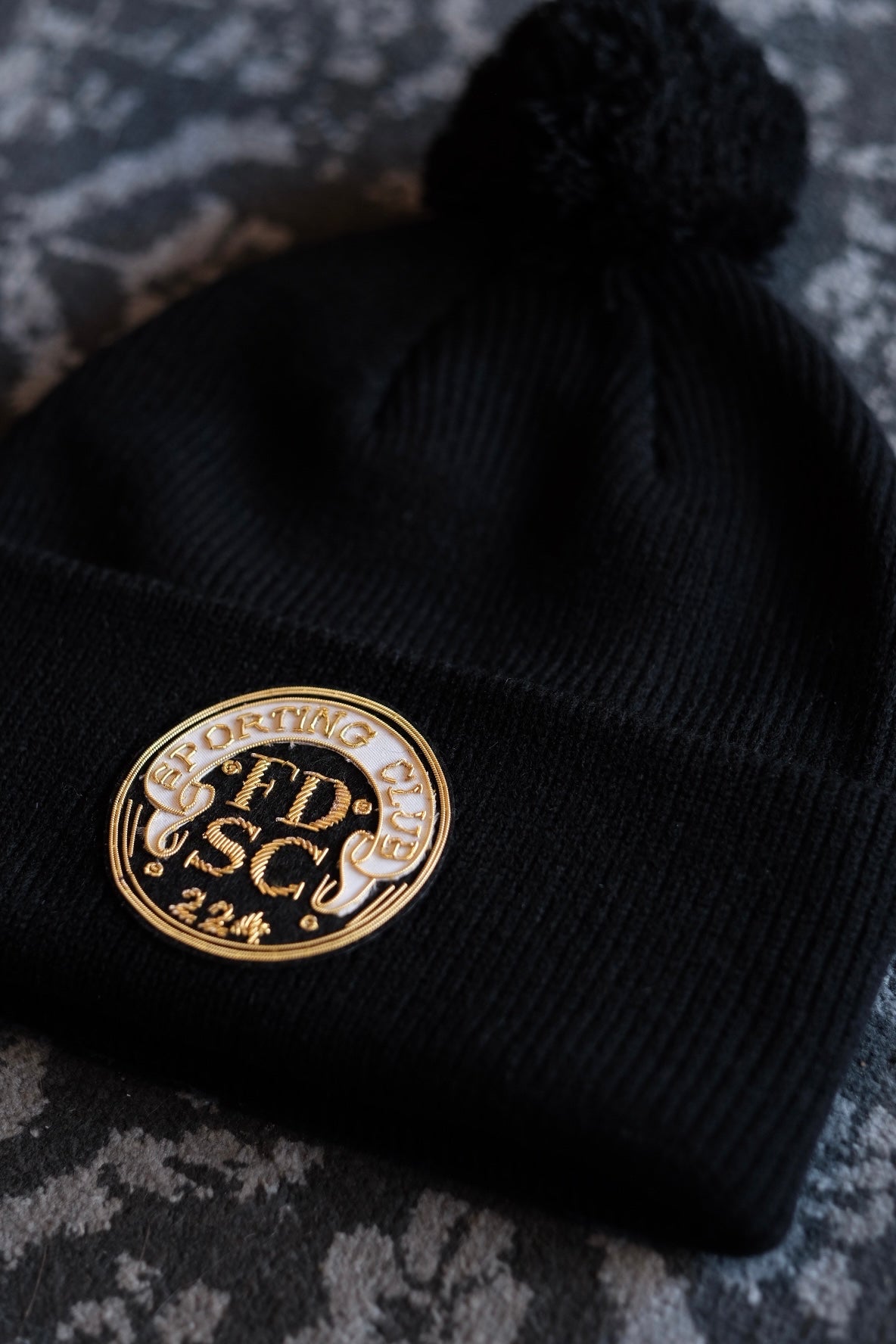 Sporting Club Bullion Pom Cuff Beanie