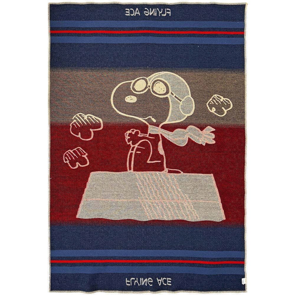 Snoopy Flying Ace Wool Throw Blanket: Snoopy Flying Ace