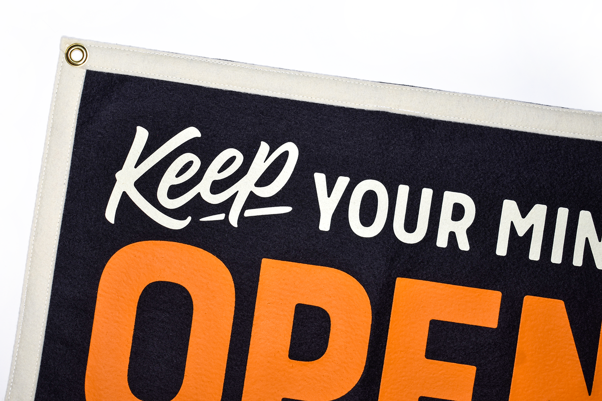 Keep Your Mind Open Flag