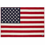 American Flag Red/White/Navy Wool Throw: Flag Throw Red White Navy