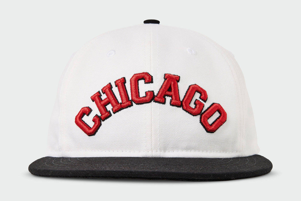 Chicago Upside Down - Upside Down Flatbill: White/Black/Red