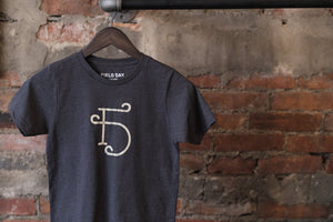 Toddler Monogram Tee Charcoal