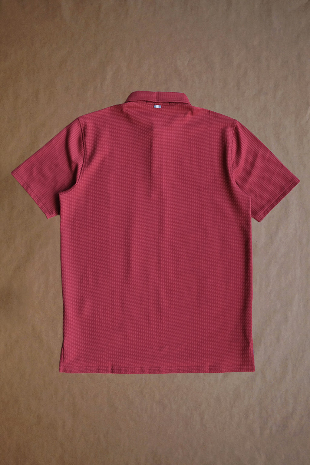 Cafferty Performance Jacquard Polo - Red Line Houndstooth
