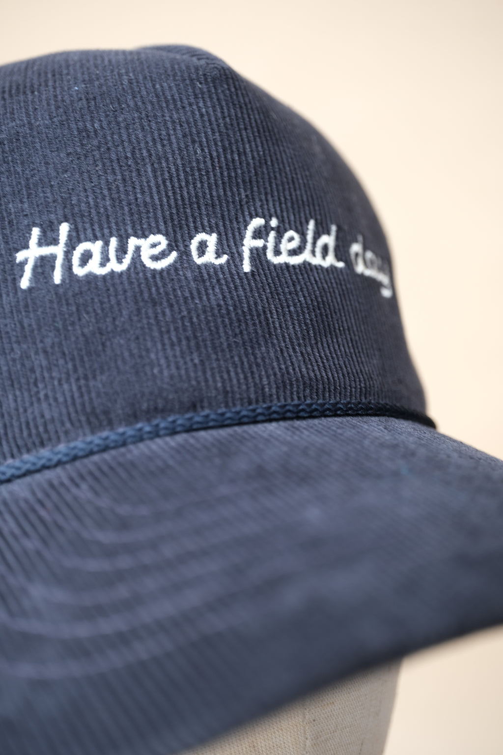 Script Corduroy Rope Hat - Navy