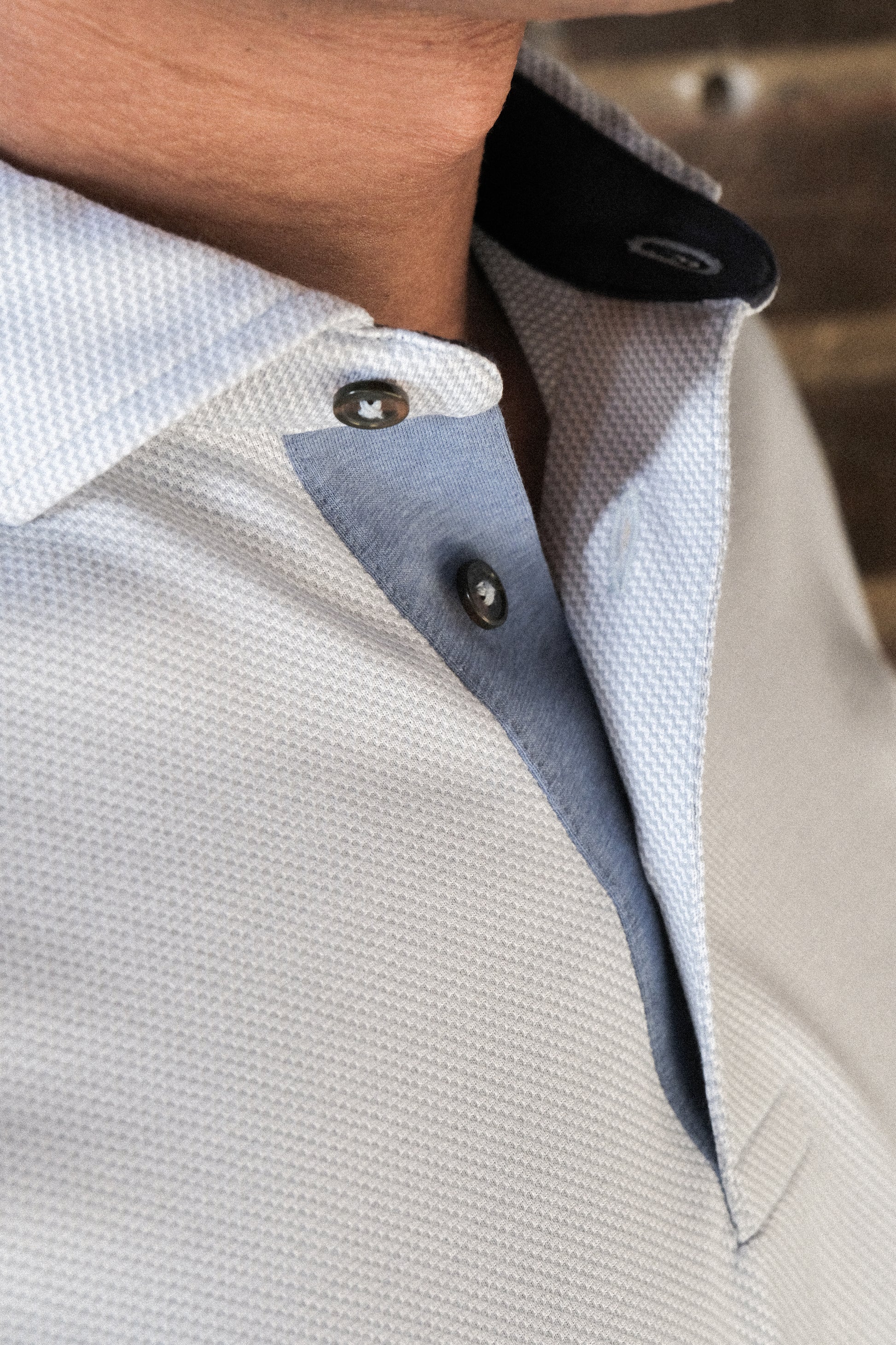 Mettille Performance Polo - Burnham / White Step