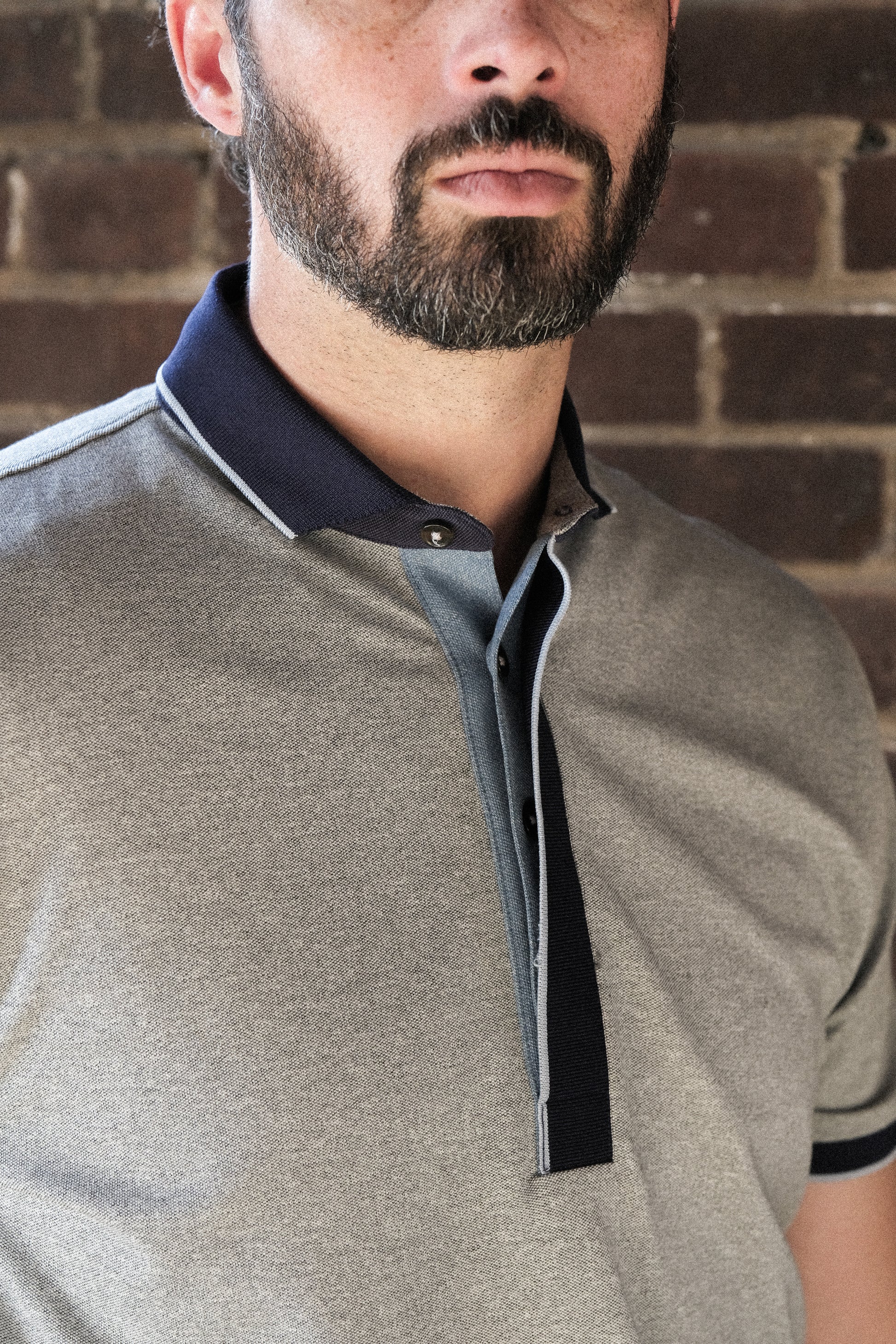 Varner Performance Pique Polo - Lt Grey Heather