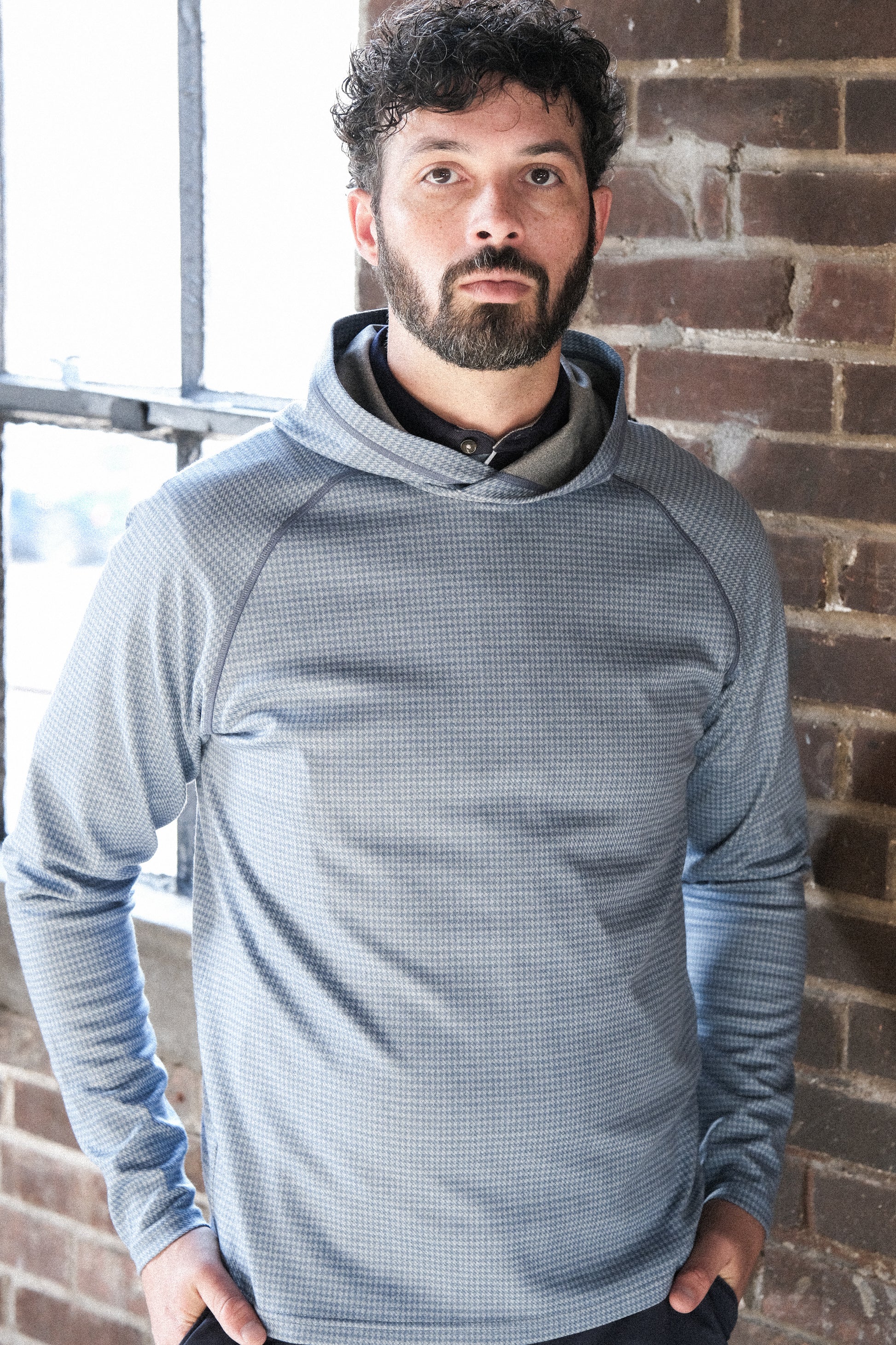 Dunbar Hoodie - Burnham Heather Houndstooth