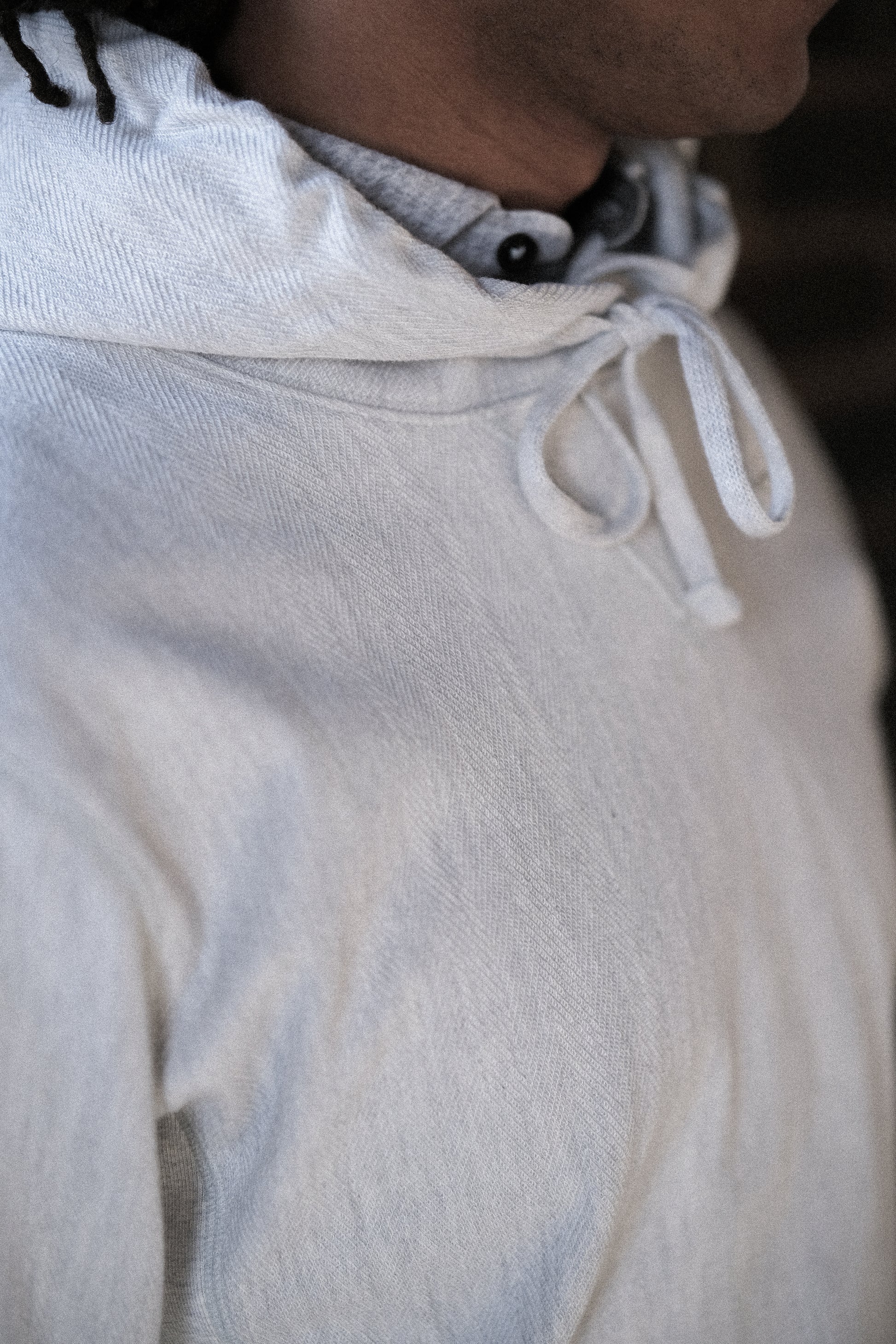 Wray Hoodie - Dove Heather Herringbone