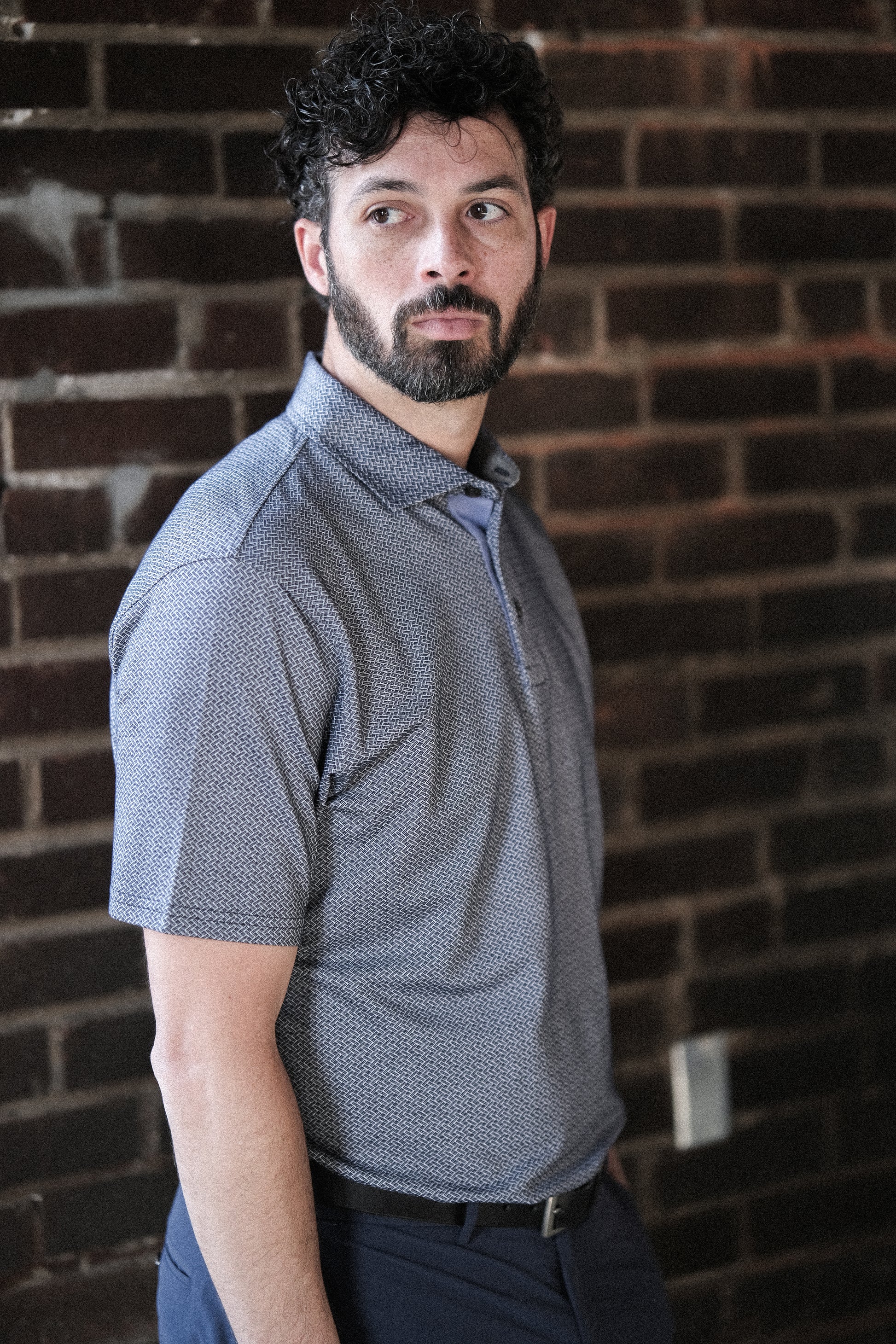 Mettille Performance Polo - Navy Geo