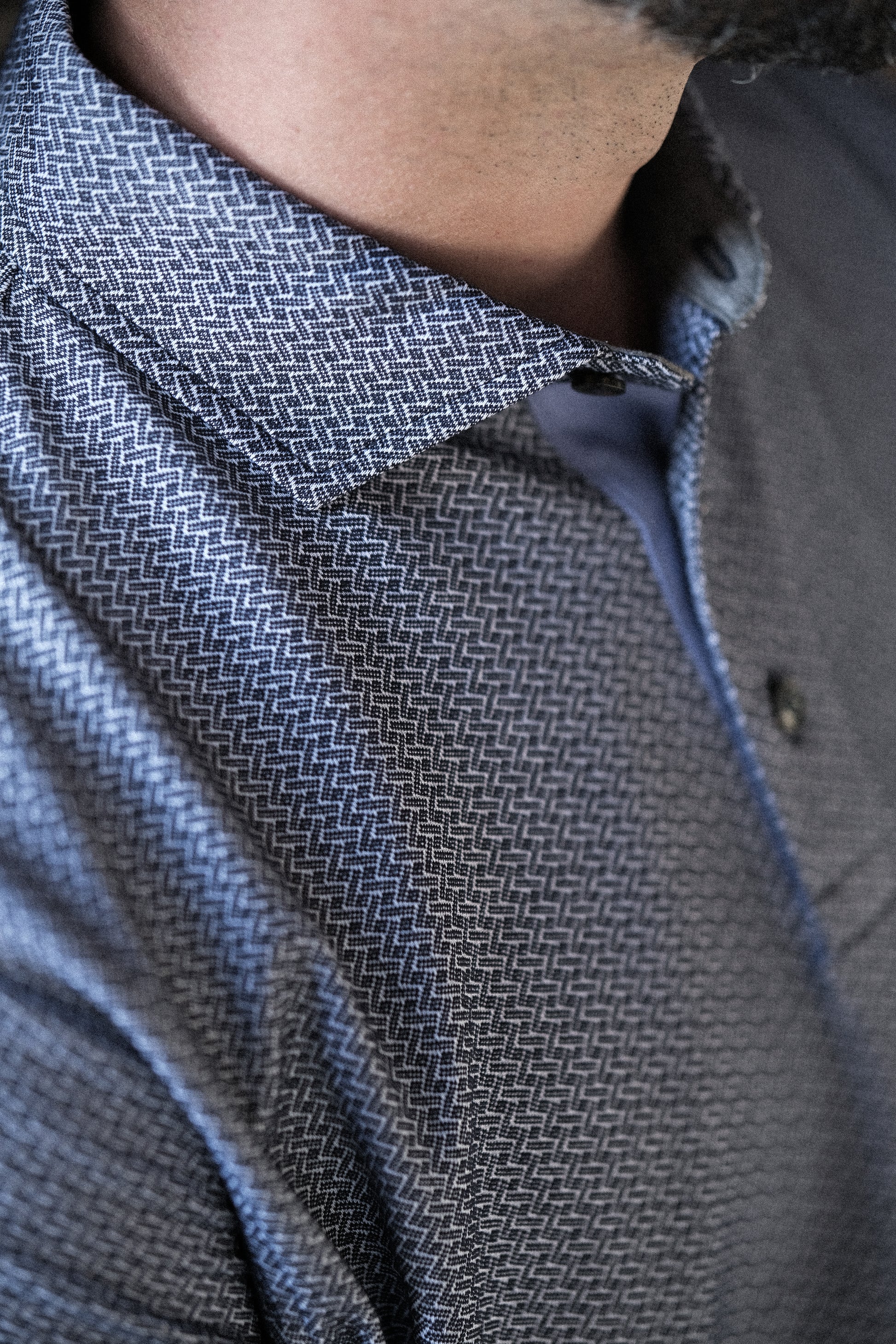 Mettille Performance Polo - Navy Geo