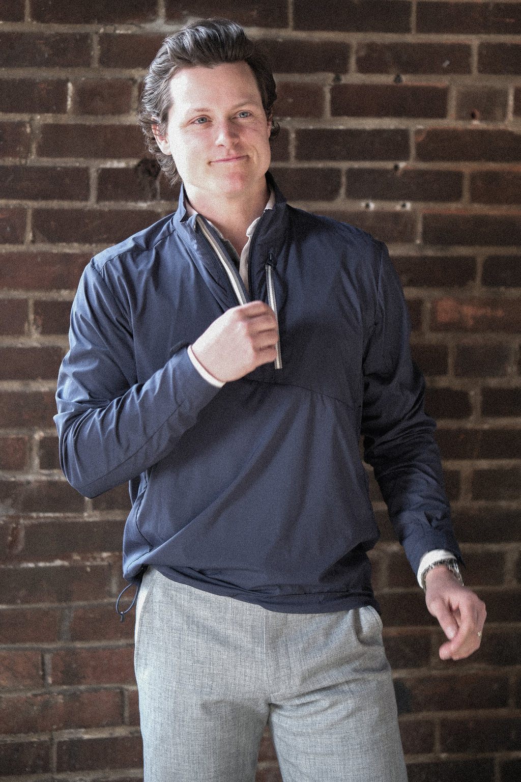 Wyatt Windstop Packable Jacket - Navy
