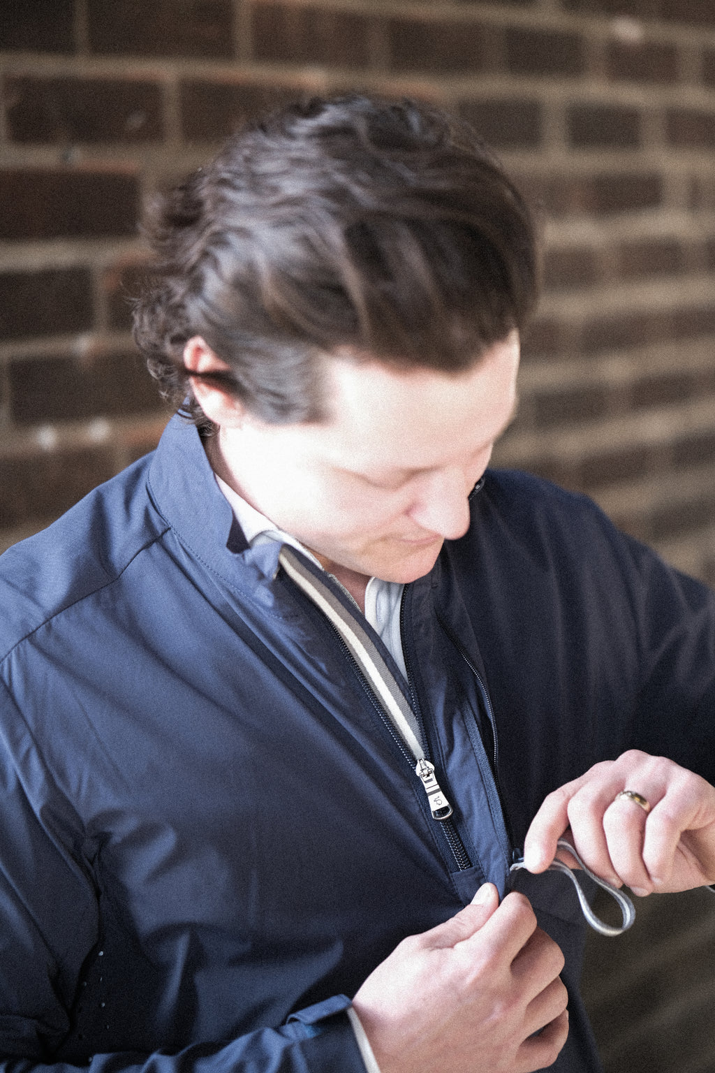 The Wyatt Windstop Packable Jacket - Navy