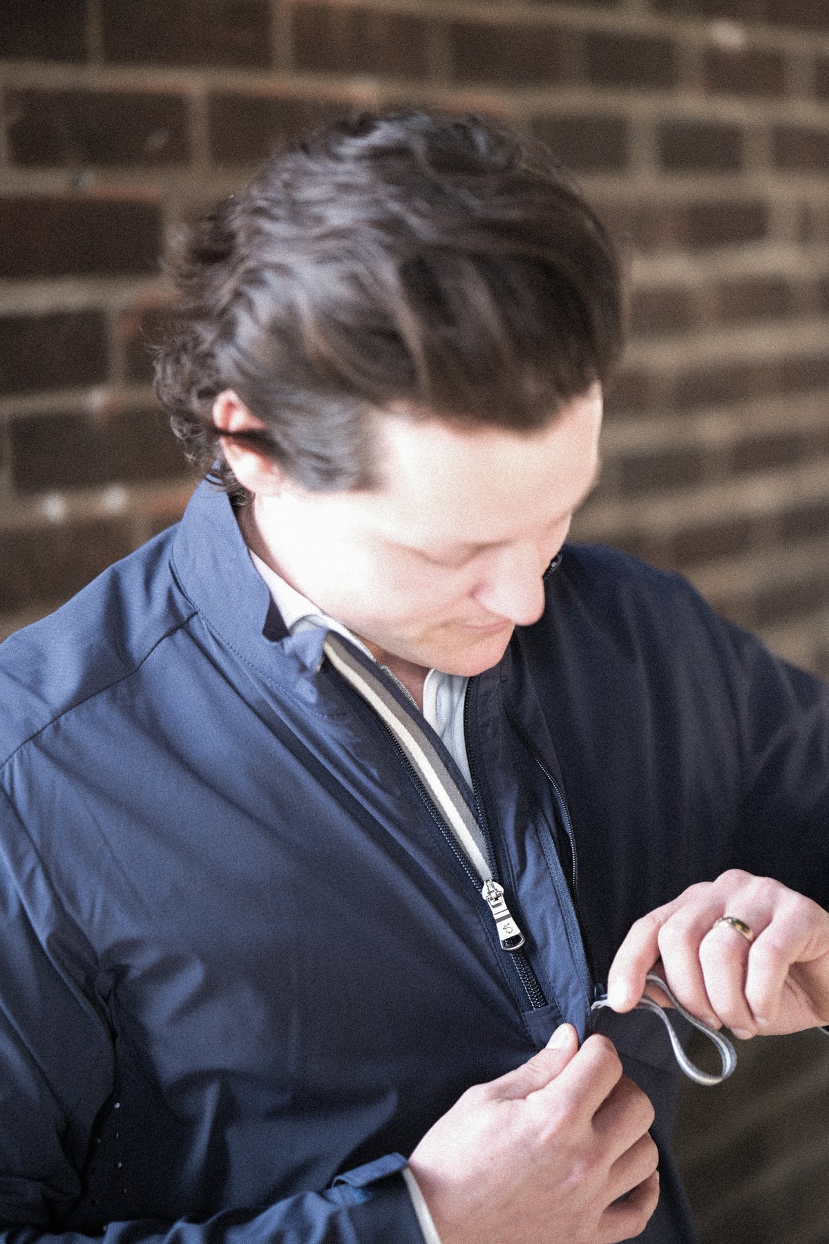 The Wyatt Windstop Packable Jacket - Navy