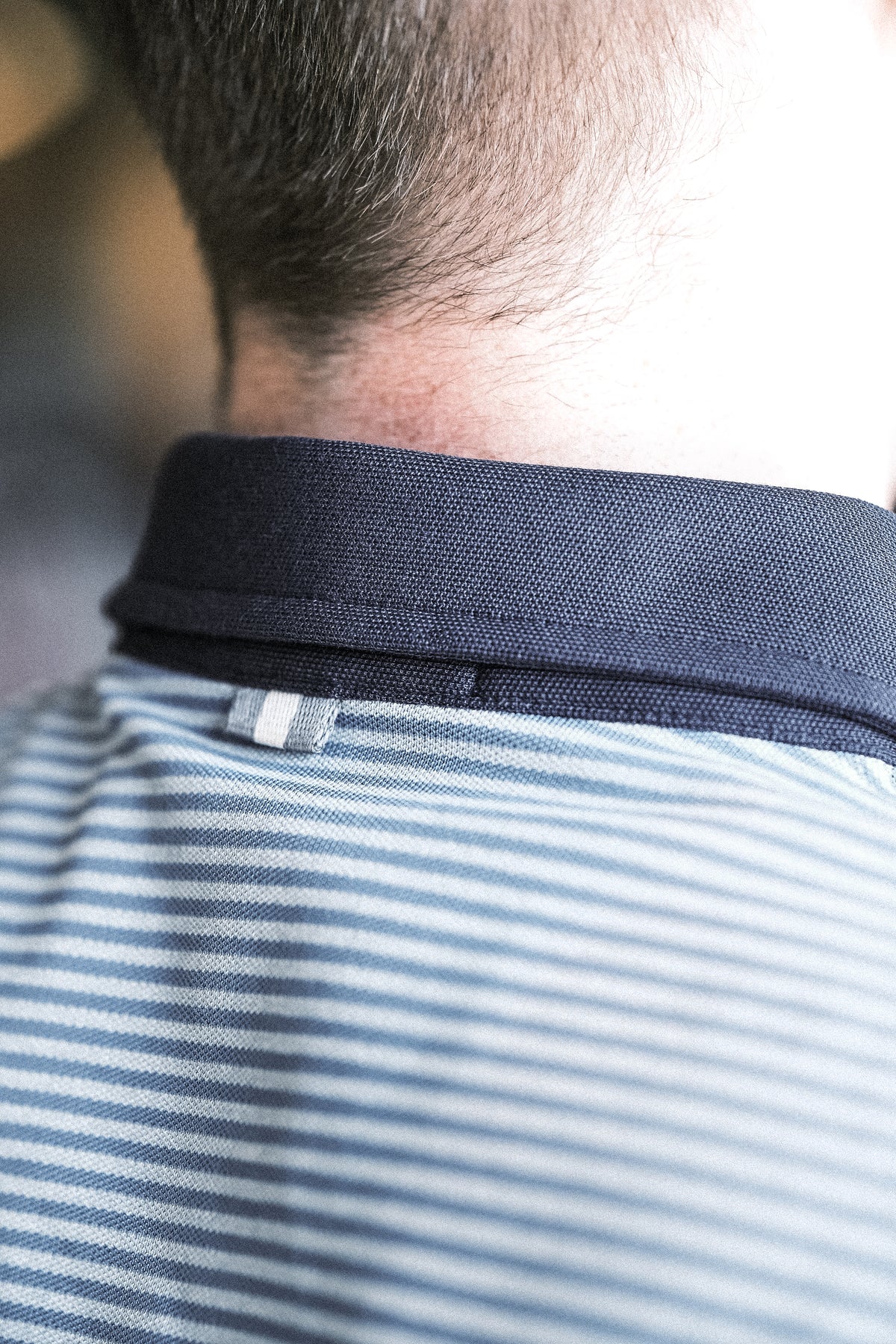 Ford 5 Button Striped Polo - Burnham Heather/Shedd