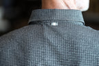 Cafferty Performance Jacquard Polo - Charcoal Heather Houndstooth