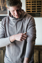 The Palmer Performance Hoodie - Redline Tonal Herringbone