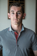The Dunne Performance Polo - Light Grey Heather Pinstripe