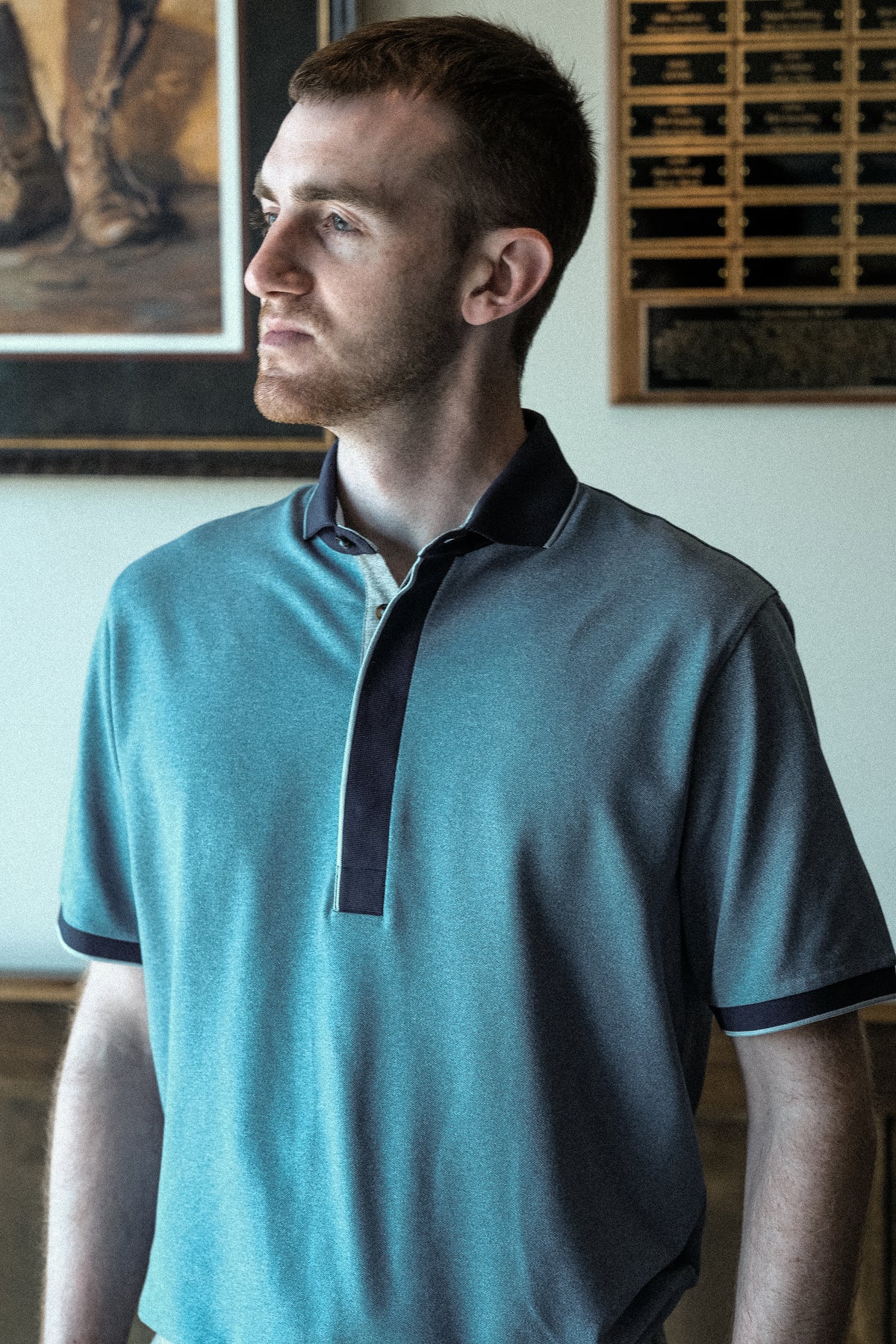 Varner Performance Pique Polo - Shedd Heather