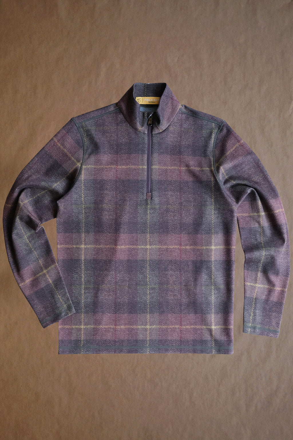 Dunbar 1/4 Zip - Walnut Glen Check - Sample