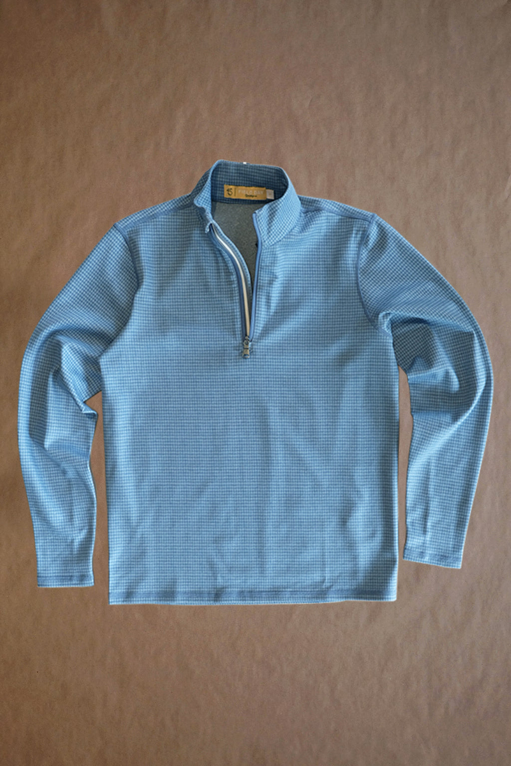 Dunbar 1/4 Zip - Burnham Heather Tonal Houndstooth