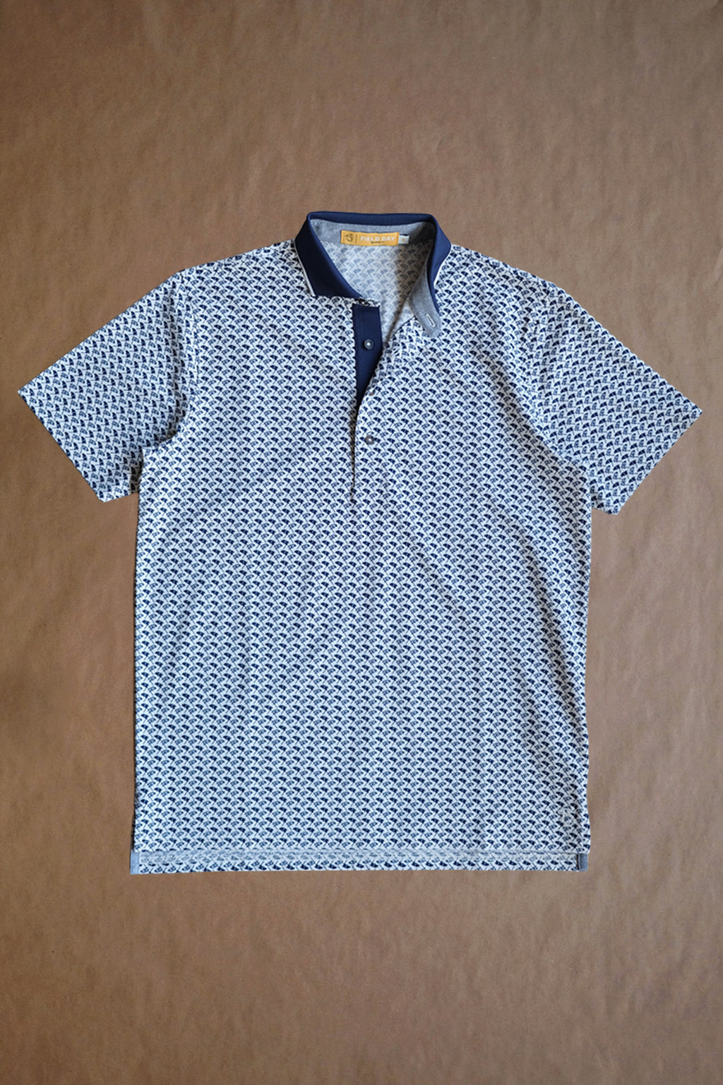 The Dunne Performance Polo - Fawn Pennant Print