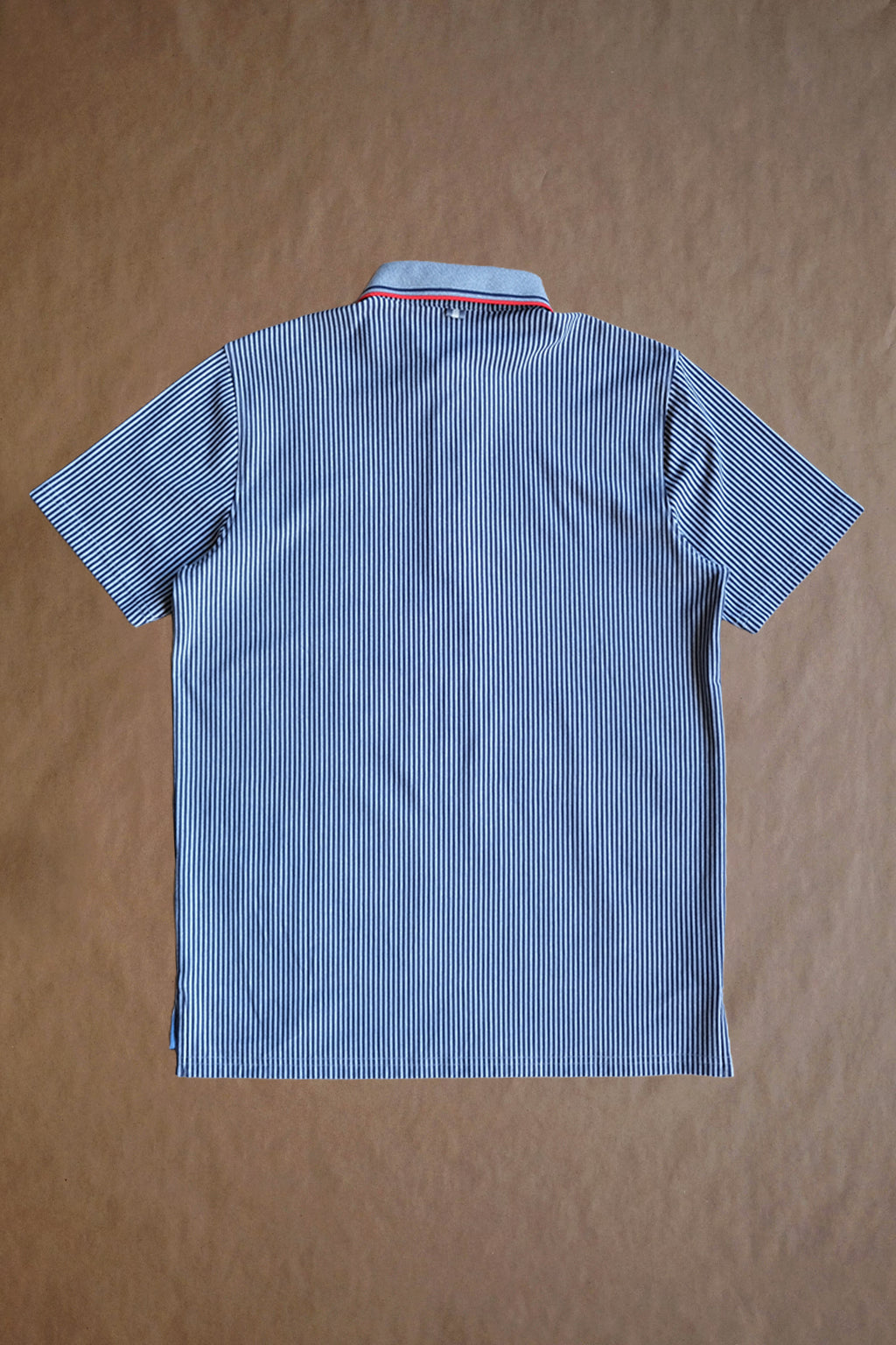 The Dunne Performance Polo - Light Grey Heather Pinstripe