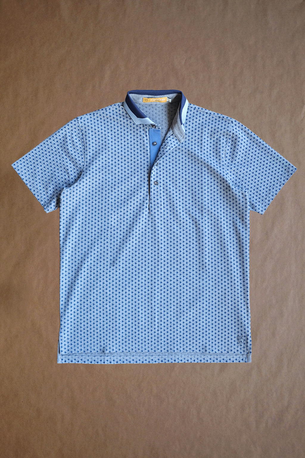 The Dunne Performance Polo - Light Grey Heather Spur Print