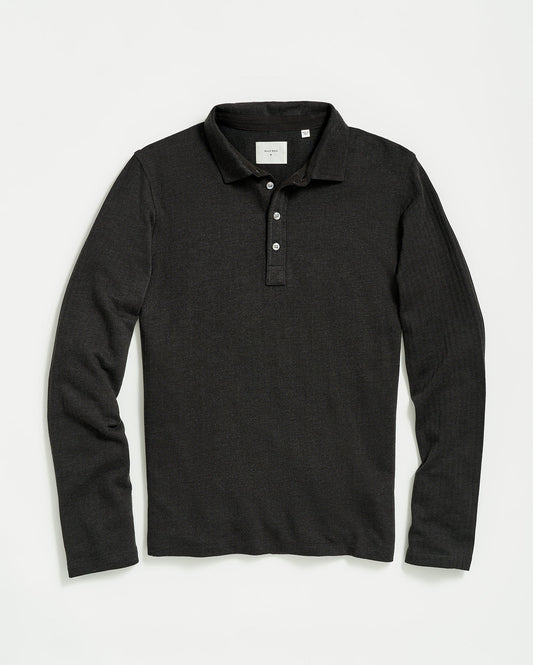 Long-Sleeve Herringbone Polo