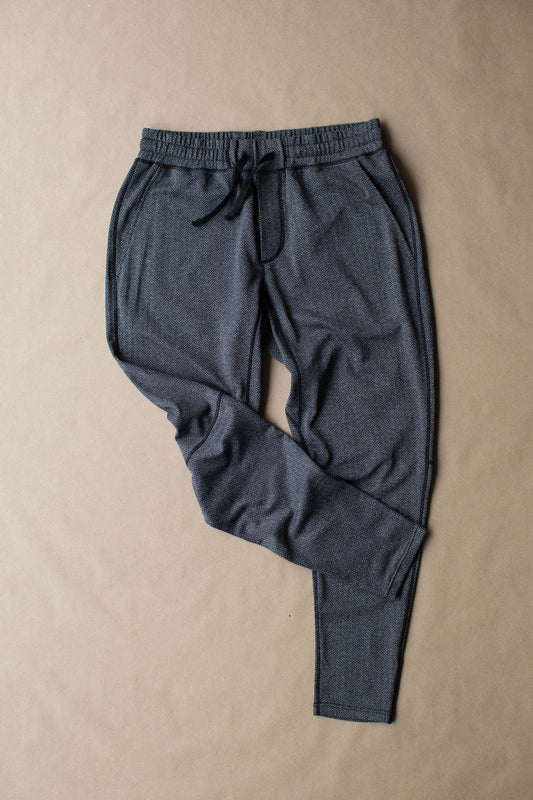 Palmer Performance Jogger - Charcoal Herringbone