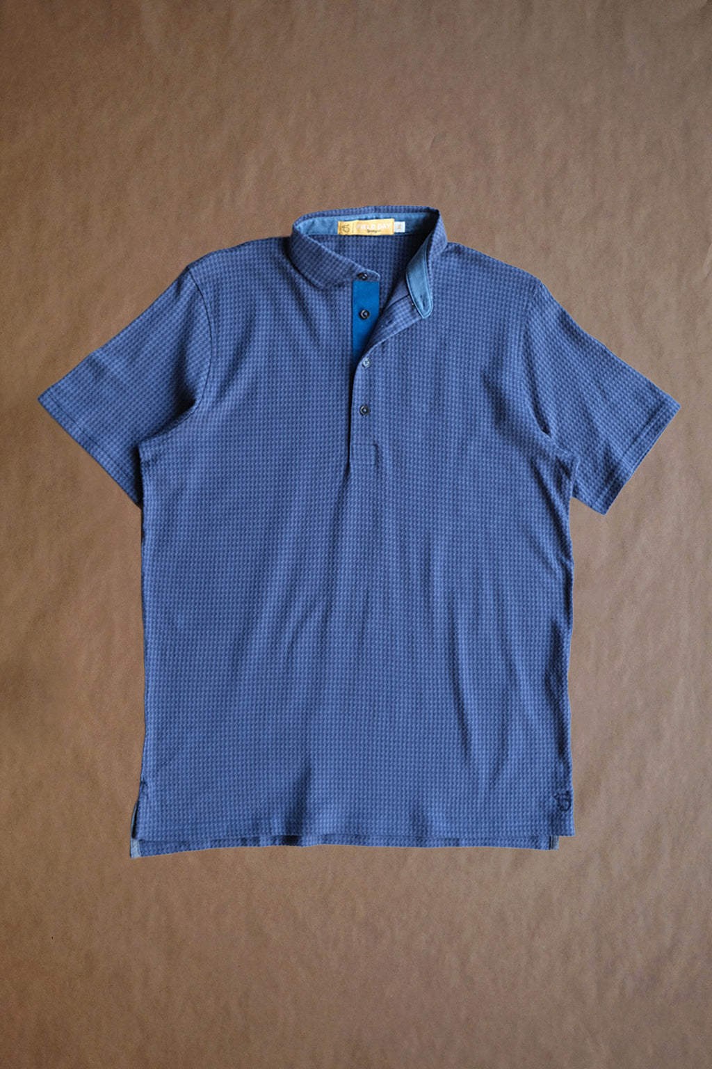 The Fessenden Polo - Navy Houndstooth