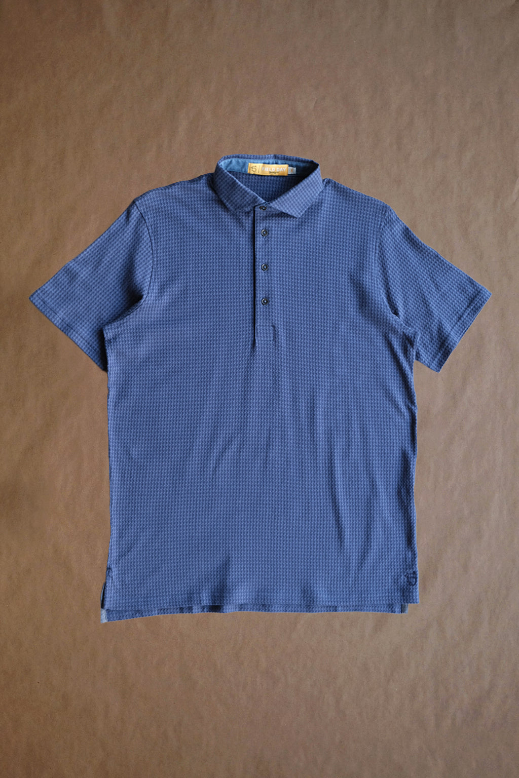 Fessenden Polo - Navy Tonal Houndstooth - Sample