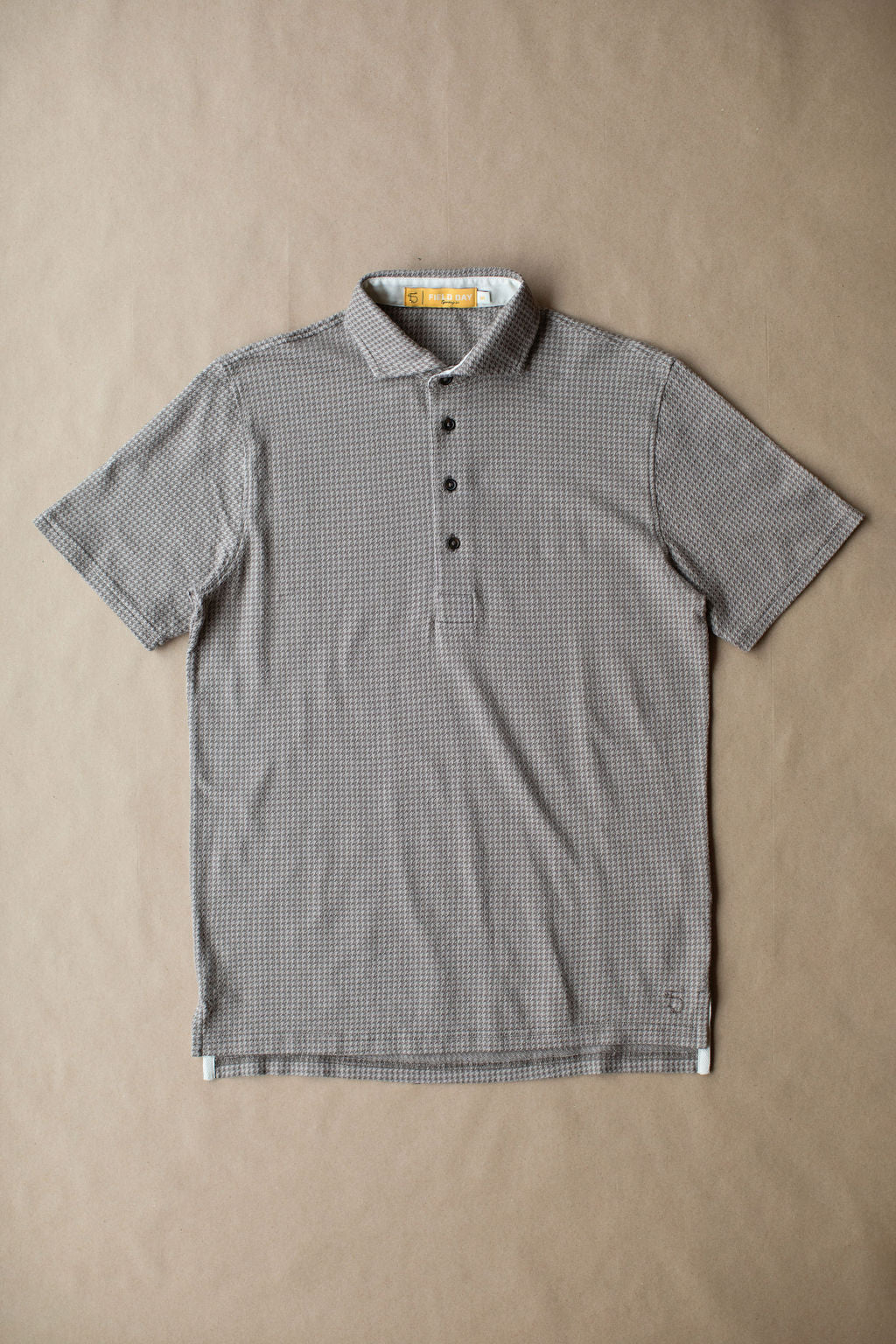 Fessenden Polo - Walnut Houndstooth - Sample