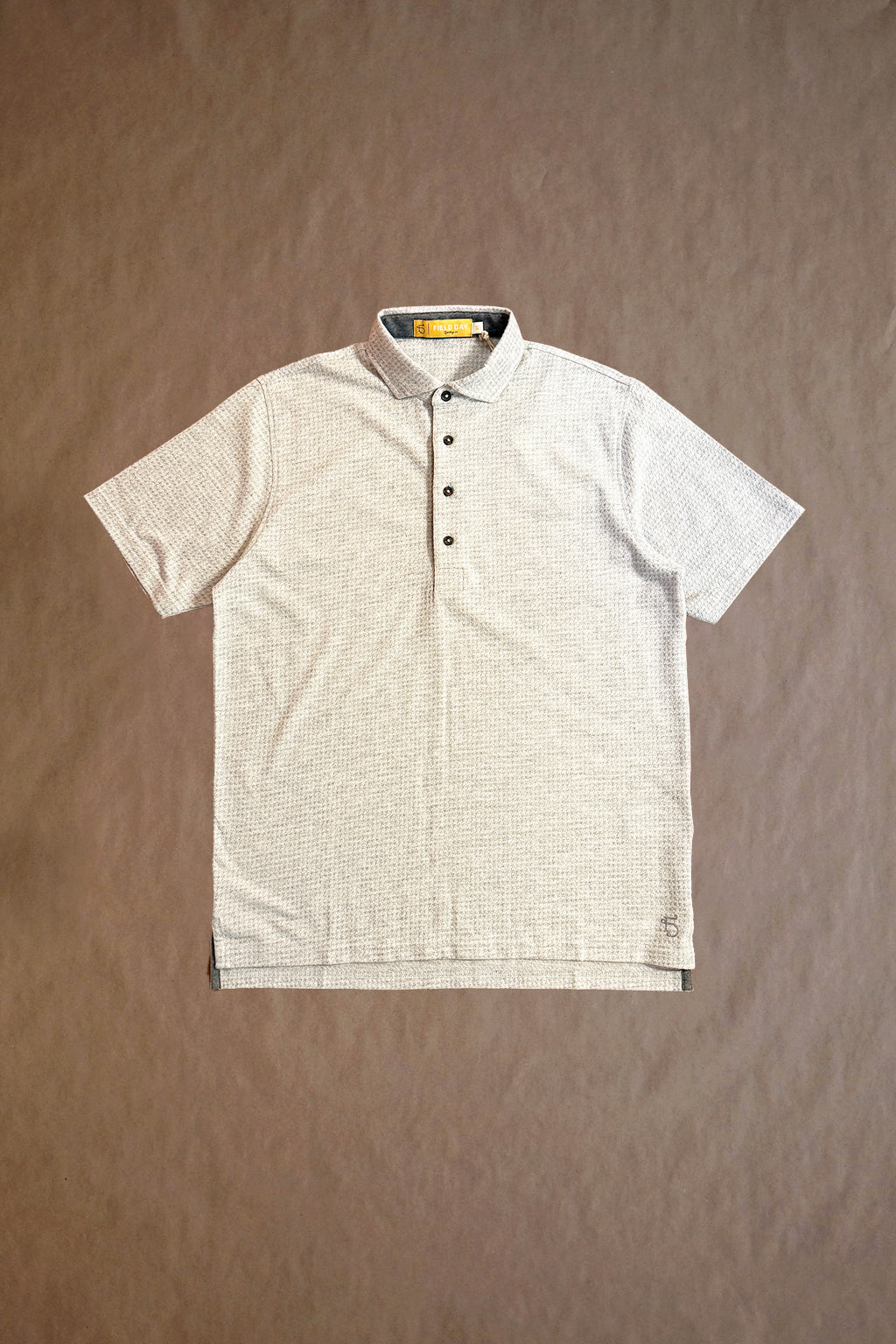 Fessenden Polo - Light Grey Heather Houndstooth
