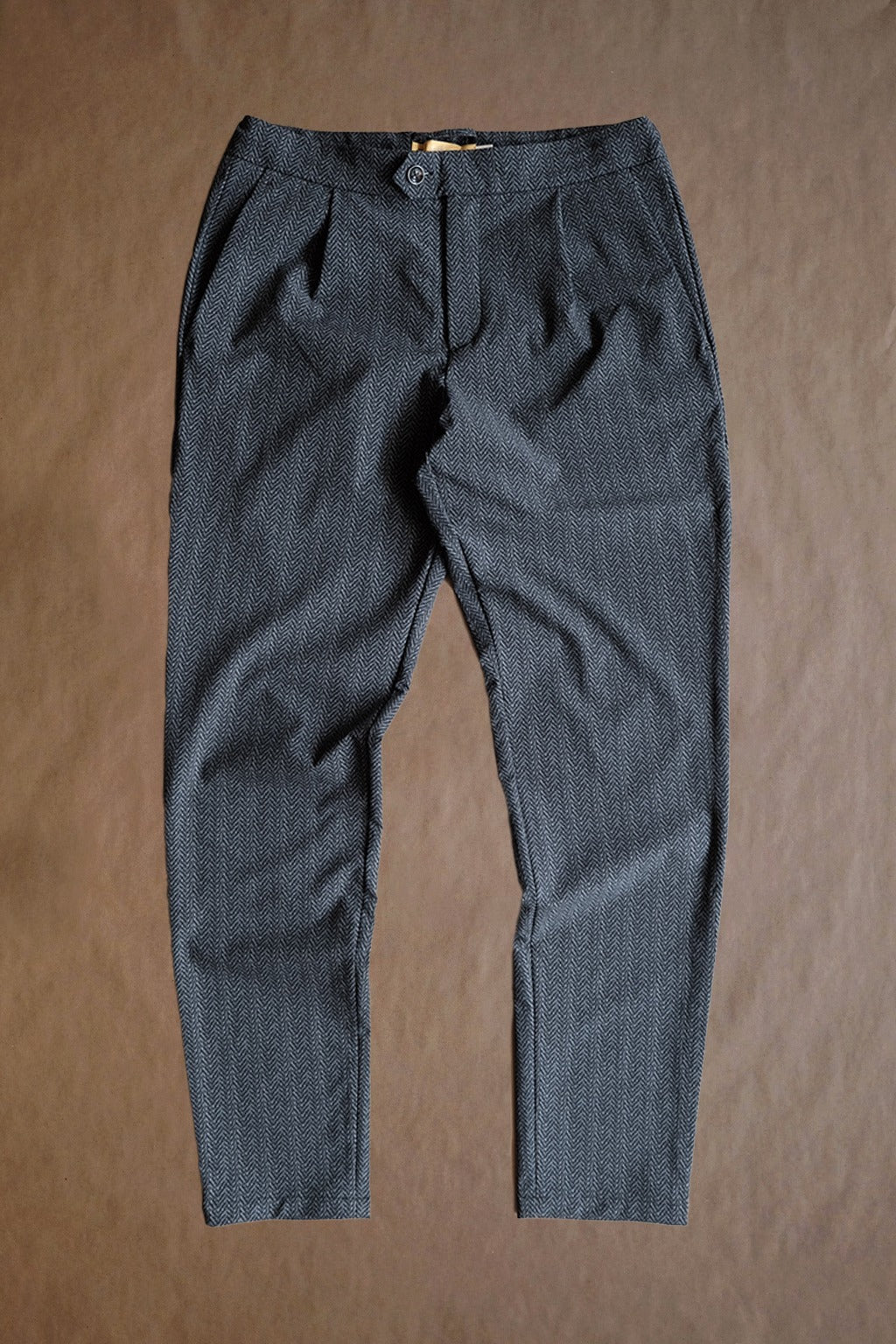 The Nygren Trouser - Black Herringbone