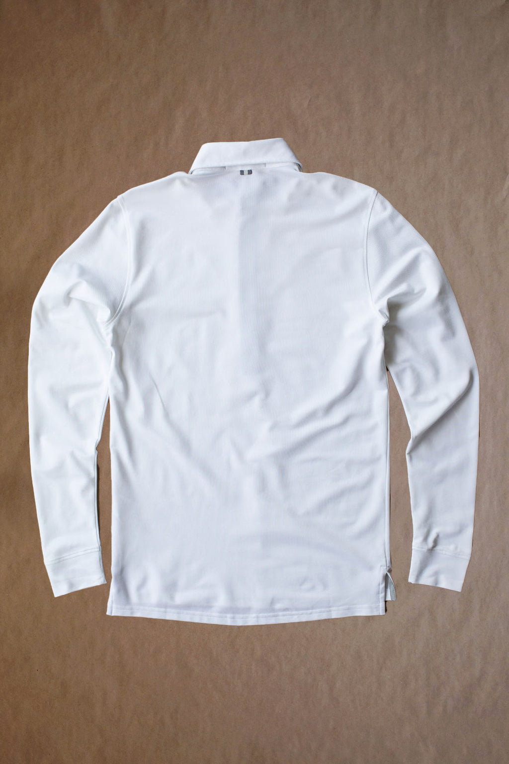 The Ford 5 Button Long Sleeve Polo - White