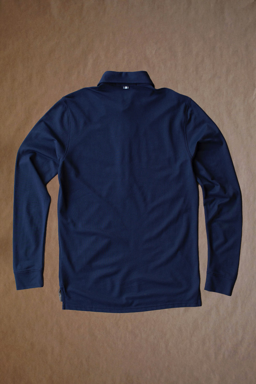 The Ford 5 Button Long Sleeve Polo - Navy