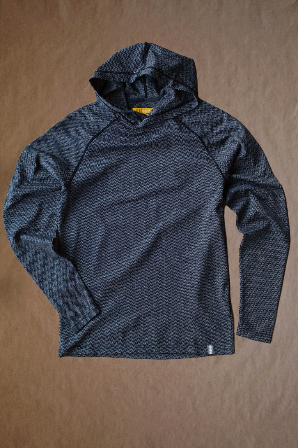 The Palmer Performance Hoodie - Charcoal Herringbone