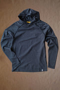 The Palmer Performance Hoodie - Charcoal Herringbone