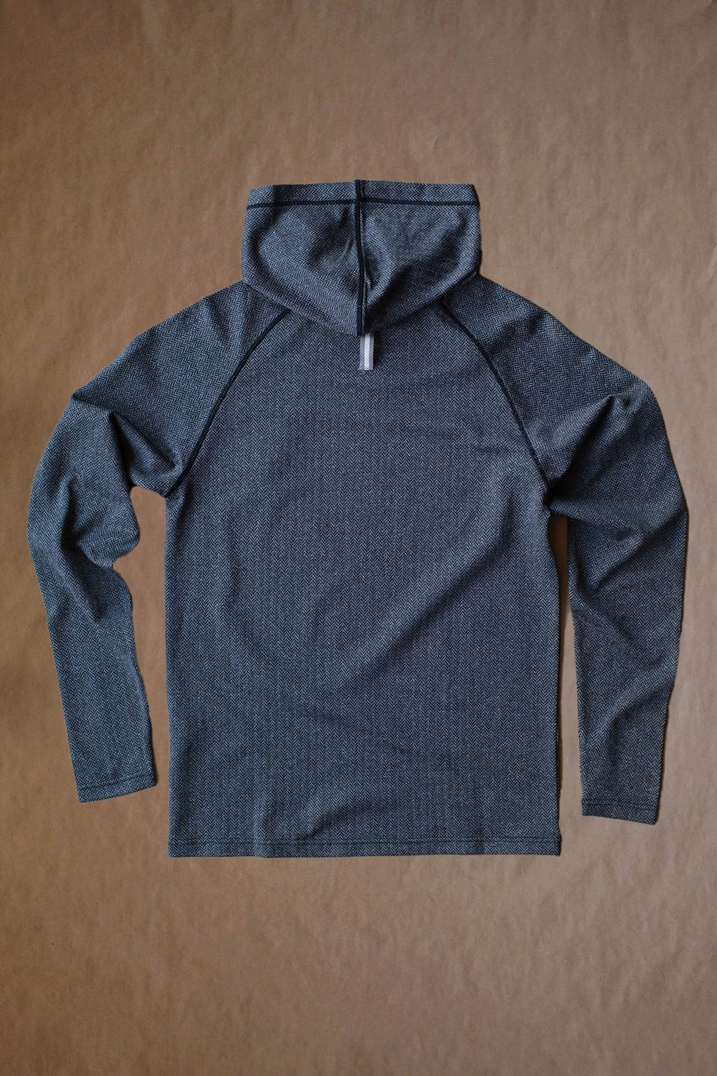 The Palmer Performance Hoodie - Charcoal Herringbone