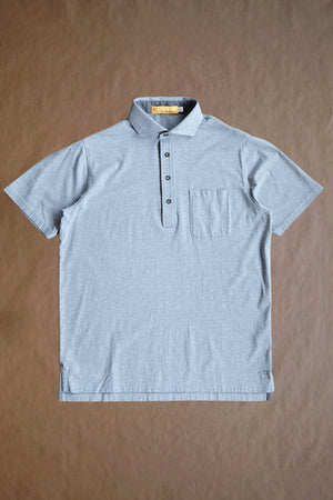 Francis 4 Button Pocket Polo - Cloud Heather