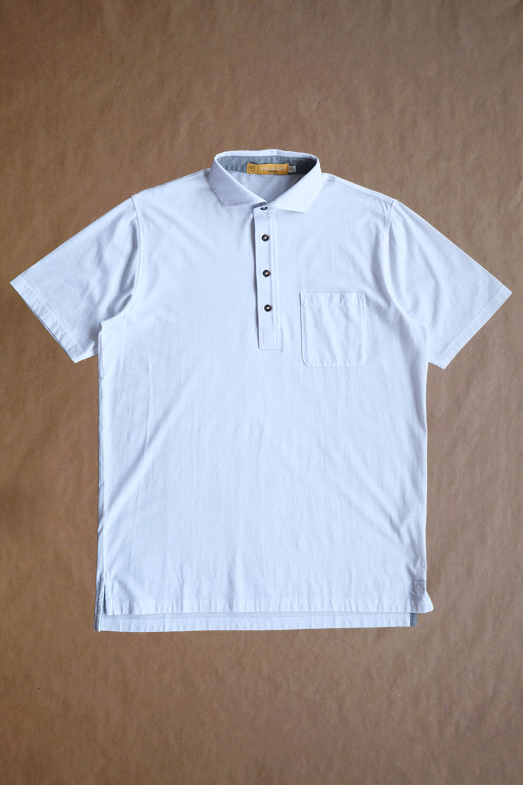 Francis 4 Button Pocket Polo - White