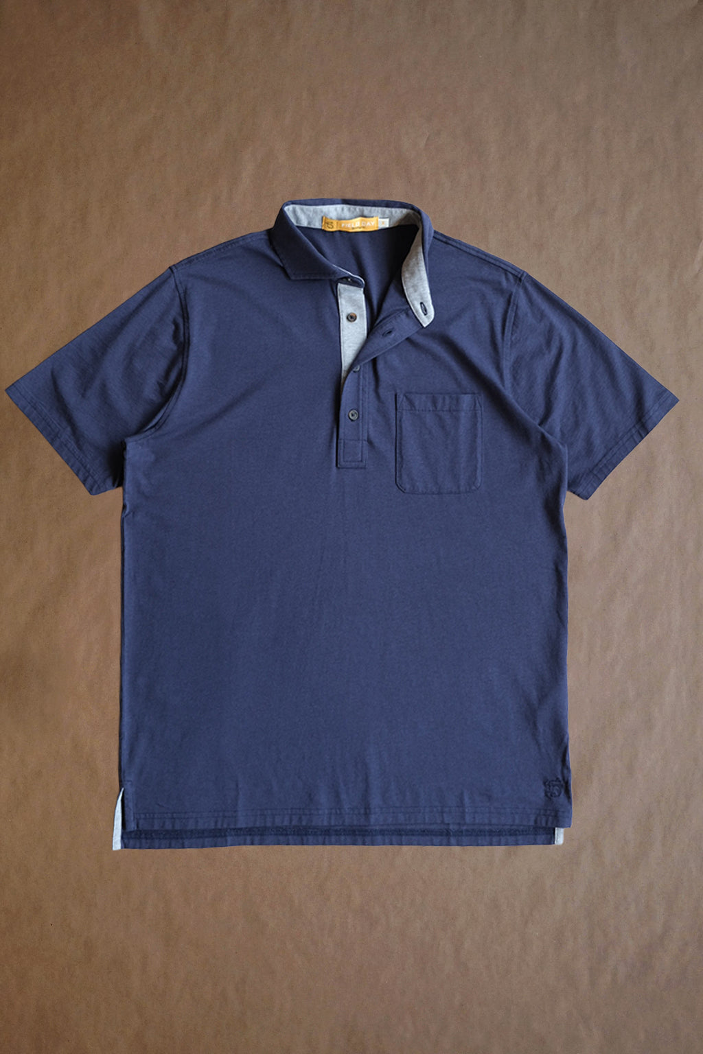 Francis 4 Button Pocket Polo - Navy