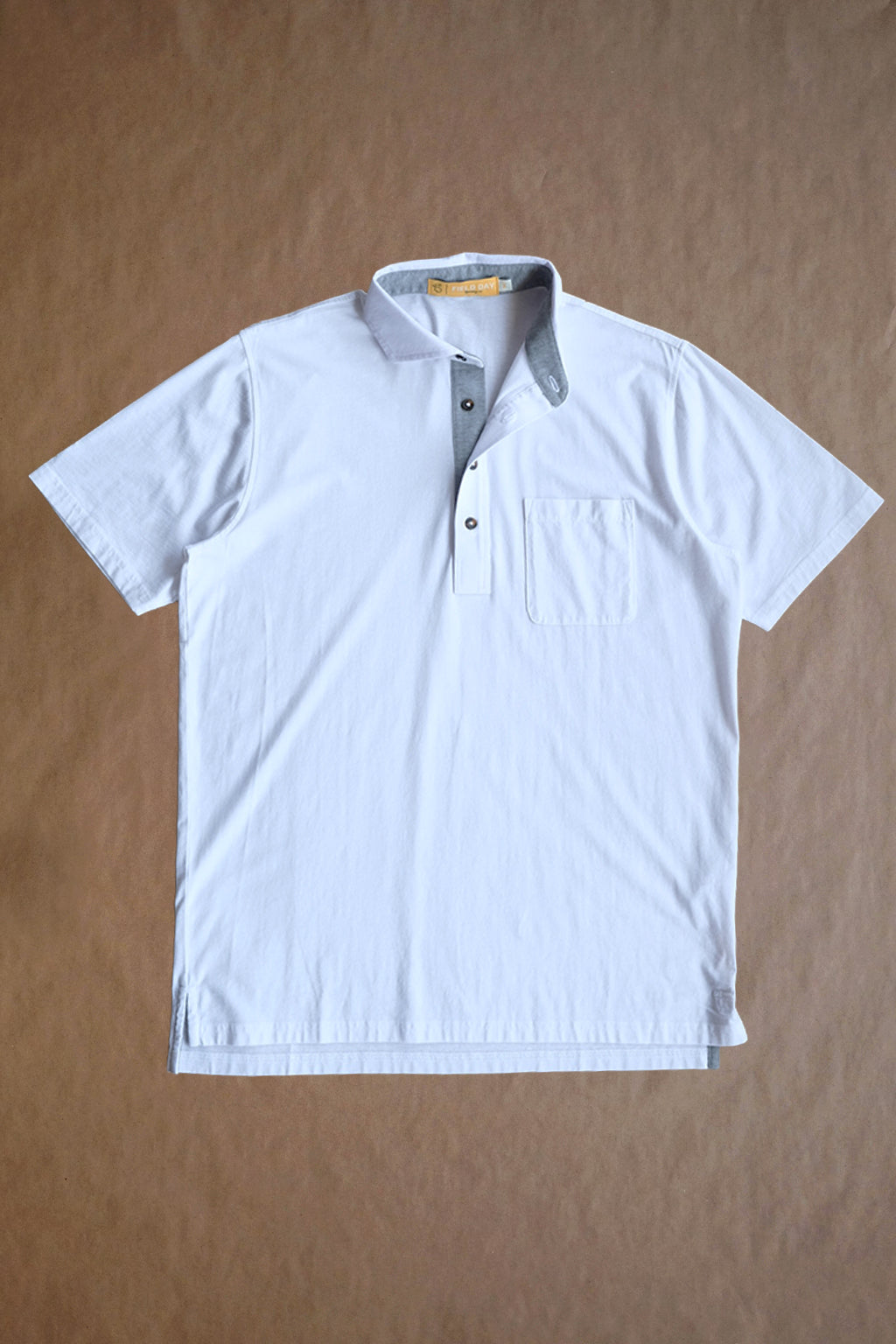 Francis 4 Button Pocket Polo - White