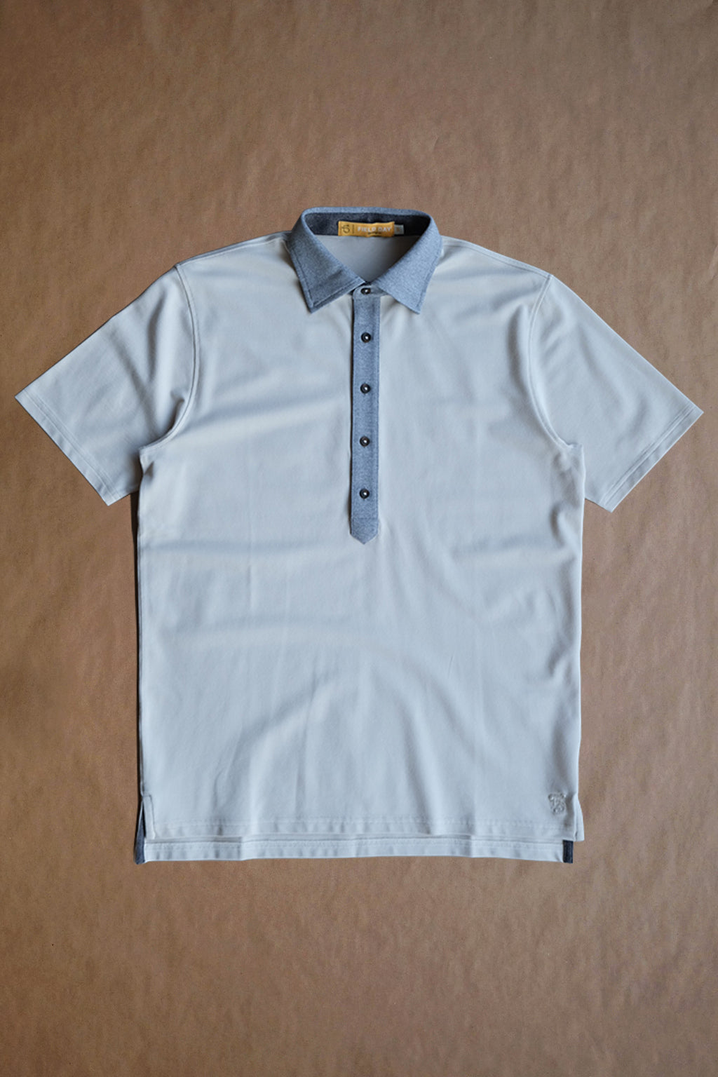 Ford 2-Tone 5 Button Polo - Fawn/Lt. Grey Heather